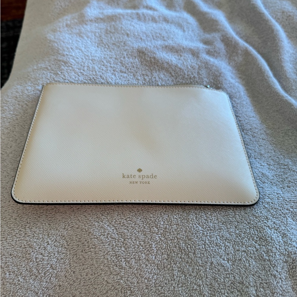 Kate Spade Cream Leather Clutch